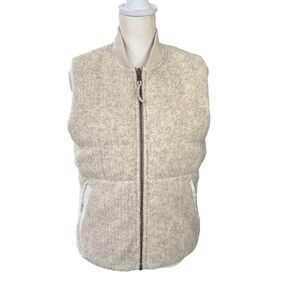 REI Cooperative Women's Reversible Quilted Puffer Vest Goose Down Cream Size S